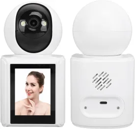 1080P Indoor Camera, Baby Monitor Pet Camera HD 2.8 Inch Screen Security Camera Two Way Talk Motion Detection Wide Angle Lens Home Camera Motion Detection for Baby & P