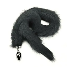 31" Tail Multi Color Fox Stainless steel Butt Plug