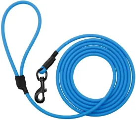 ALPHA DOG SERIES Waterproof, PVC Round Rope Pet Leash LeashCollar, Heavy Duty, Tear Resistant, Bite Proof, for Training, Beach, Yard, Play, Camping (PVC Round Rope - Blue)