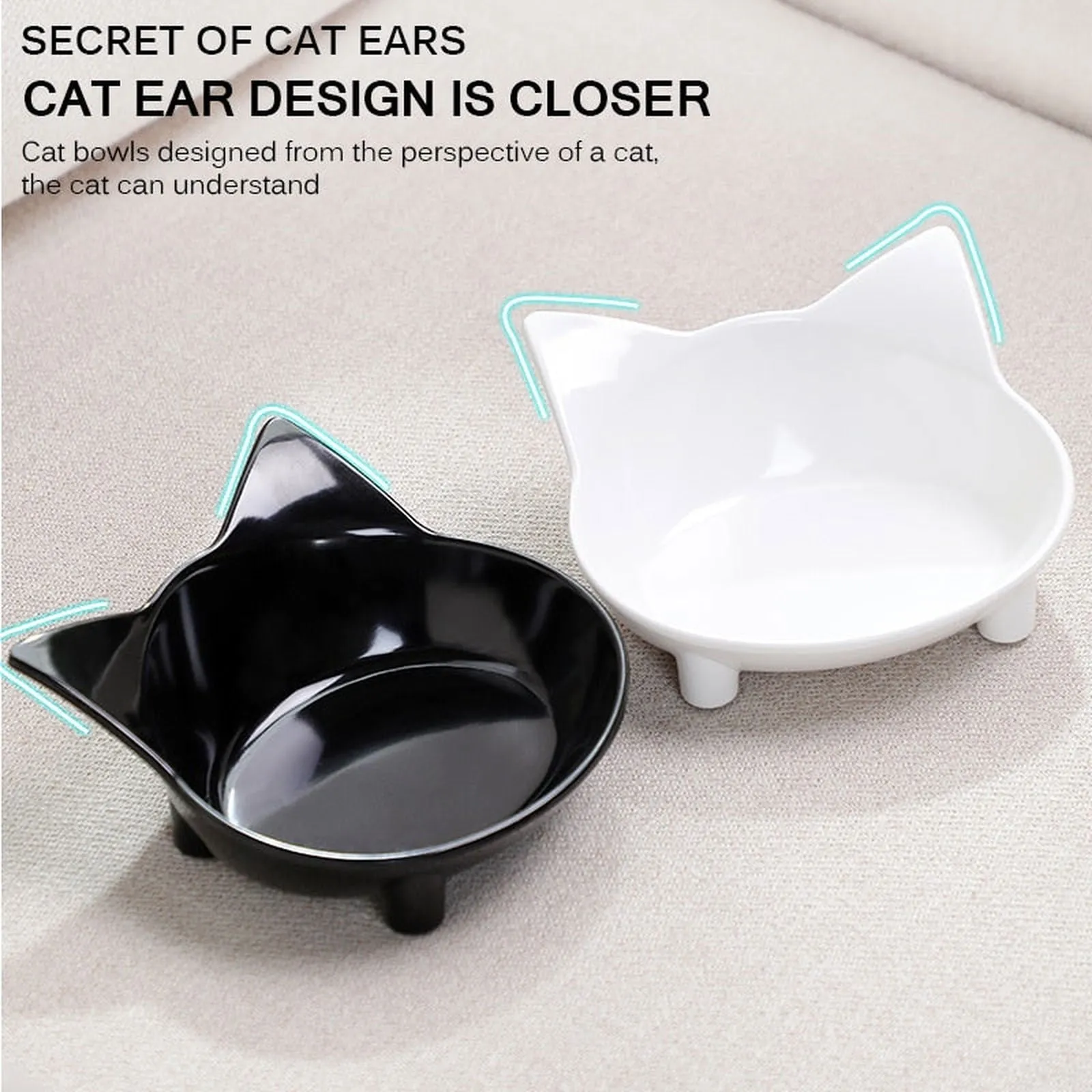 Cat-ShapedPet Tableware Pet Bowl For Feeder