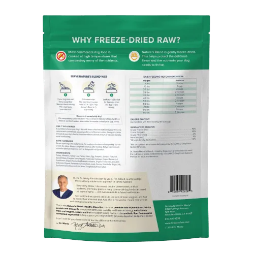 DR. MARTY Nature’s Blend Healthy Digestion Freeze Dried Raw Dog Food