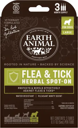 Earth Animal Apothecary - Flea & Tick - Herbal Flea & Tick Spot Treatment - Large Dogs