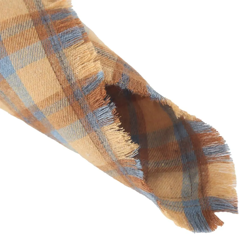 Fall Dog Bandana Autumn Thanksgiving Plaid Reversible Triangle Bibs Scarf Accessories for Dogs Pets