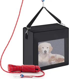 Fire Evacuation Device Set Pets up to 55 Pounds Fire Emergency Evacuation Bag 50 ft Rope Escape Bag Safe Equipment Compact Survival Kit Rescue for Animals Home Work(19 x 18 x 10 Inches)