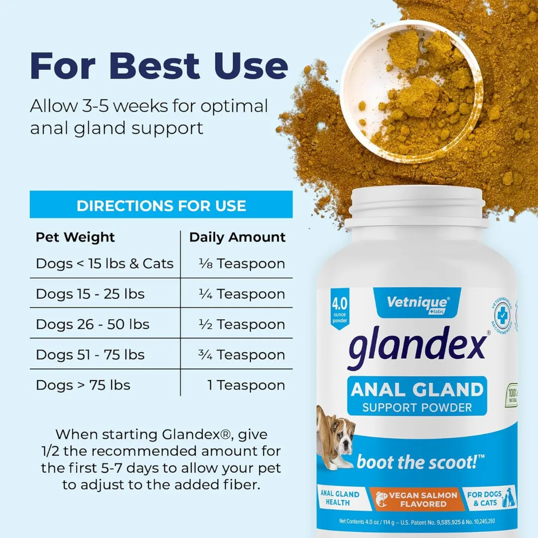 Glandex Anal Gland Powder for Dogs & Cats