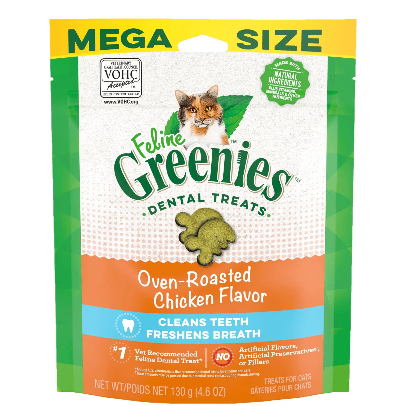 Greenies Dental Oven-Roasted Chicken Cat Treats