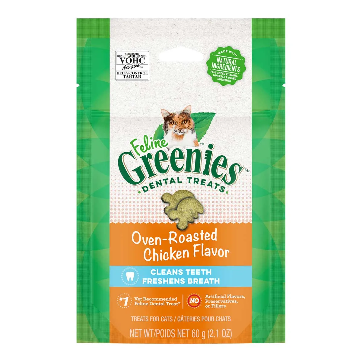Greenies Dental Oven-Roasted Chicken Cat Treats