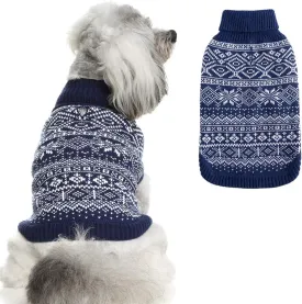HOMIMP Dog Sweater Argyle - Warm Sweater Winter Clothes Puppy Soft Coat, Ugly Dog Sweater for Small Medium and Large Dogs, Pet Clothing Boy Girl