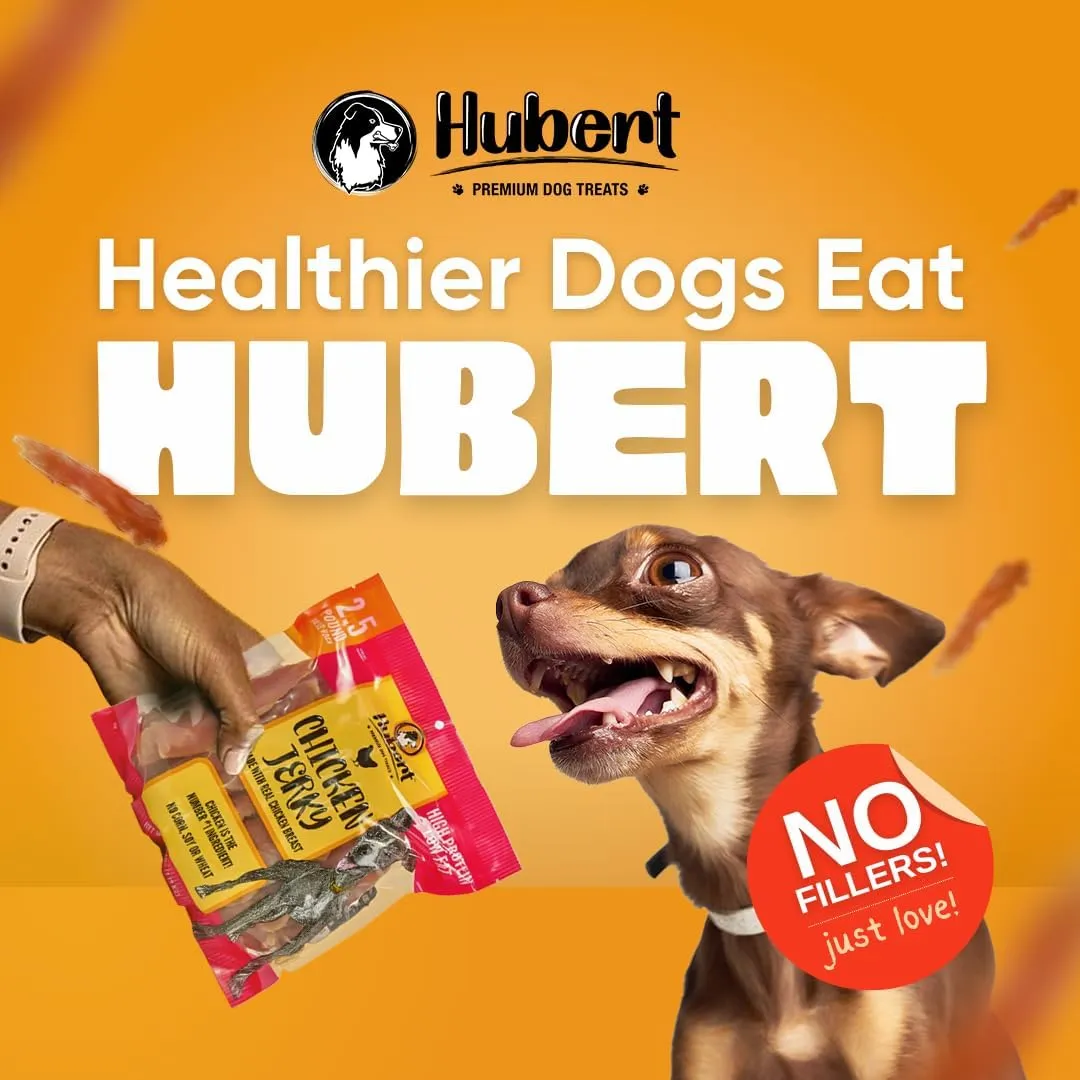 Hubert Pet Premium Salmon Skin Crisps - Single Ingredient Gourmet Dog Treats, 8 oz Resealable Bag
