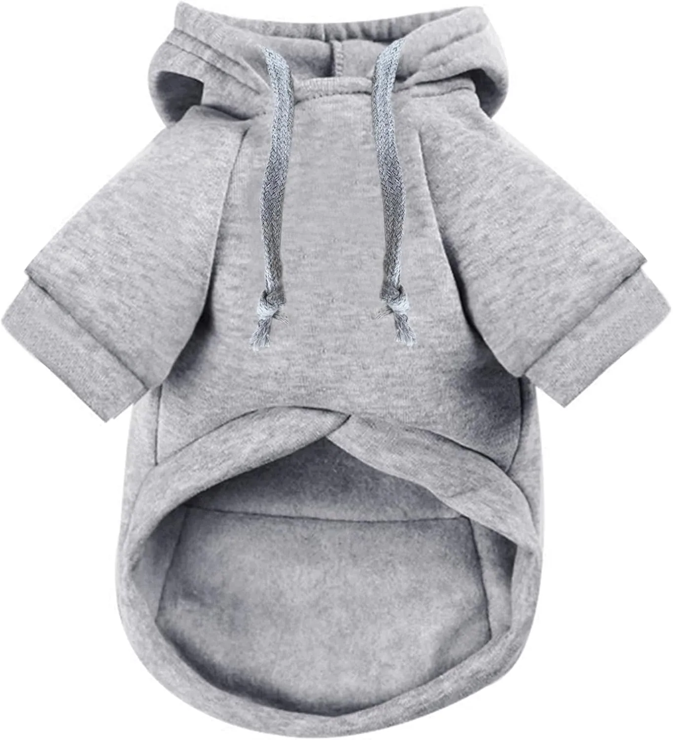 Jecikelon Pet Dog Cold Weather Coat with Pocket Winter Dog Hoodie Warm Puppy Clothes for Small Dogs Chihuahua Clothing (X-Small, Y02-Grey)