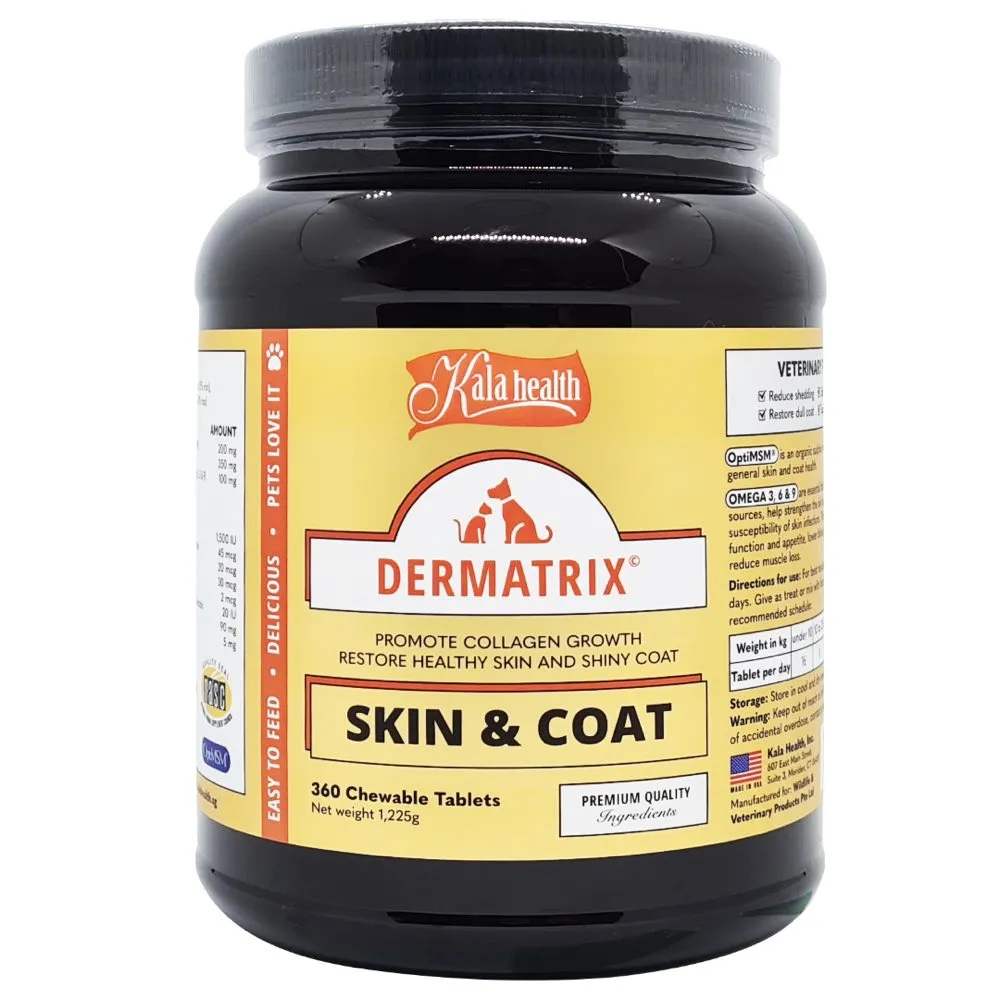 Kala Health Dermatrix For Dogs & Cats Healthy Skin & Shiny Coat