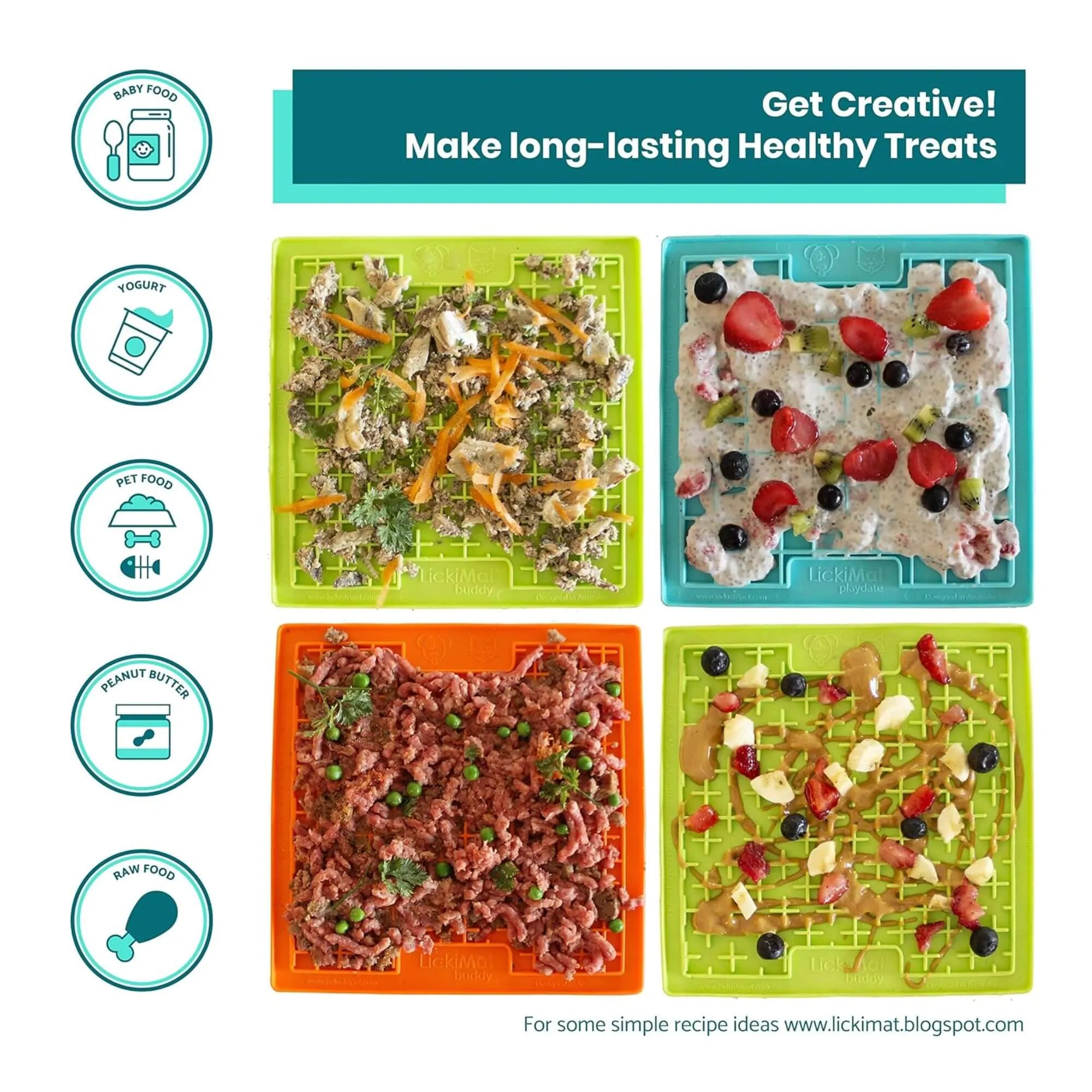LickiMat Playdate Slow Feeder Mat for Dogs