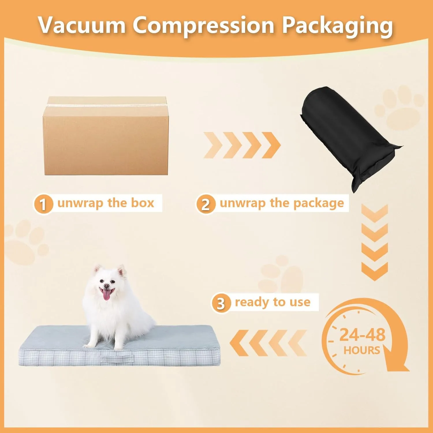 MIHIKK Dog Bed for Crates, Orthopedic Waterproof Bed for Small Size Dogs, Egg Crate Foam Strong Support for Puppy, Machine Washable Cover & Anti-Slip Bottom & Durable Zipper, 29 * 18 Inch (Gray)