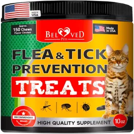 Natural Flea and Tick Prevention Chewable Tablets for Cats