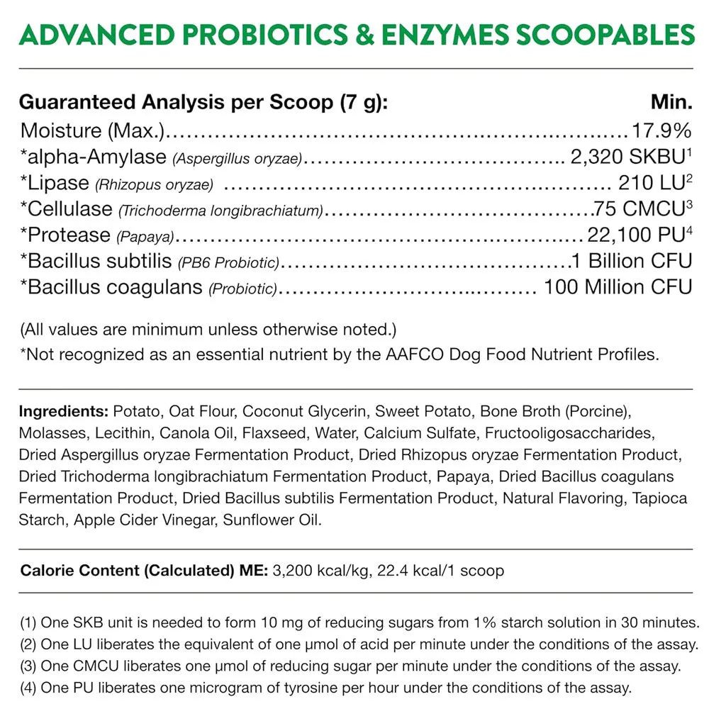 NaturVet Scoopables Advanced Probiotics & Enzymes Plus Vet Strength PB6 Probiotic for Dogs, 11-oz