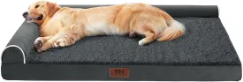 Orthopedic Dog Beds Extra Large Sized Dog, Pet Sofa Bed with Removable Washable Cover, Egg Foam Support, Bolster Cushion for Comfortable Sleep, Waterproof & Non-Slip Bottom Bed