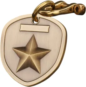 Personalized Pure Copper Dog ID tag Metal Three-Dimensional Relief Dog Pattern Dog Shield Tags You can Customize Your Dog's Name and Information to Prevent Loss (Universal Star)