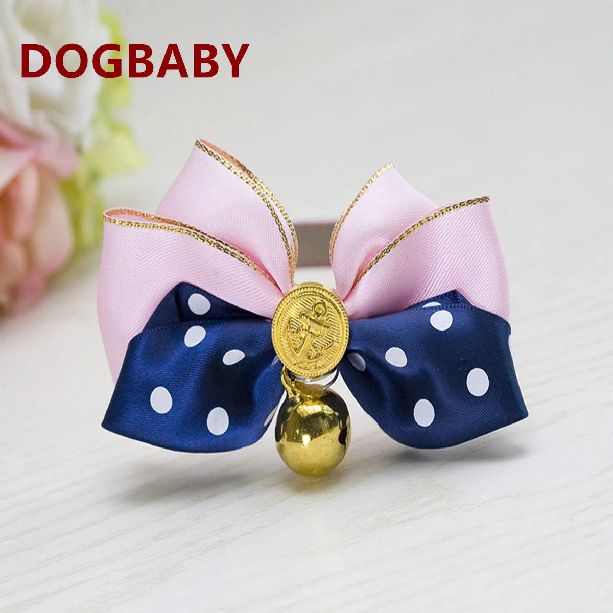 Pet collar bells bow tie cute pet supplies