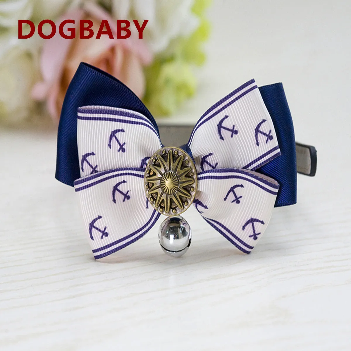 Pet collar bells bow tie cute pet supplies