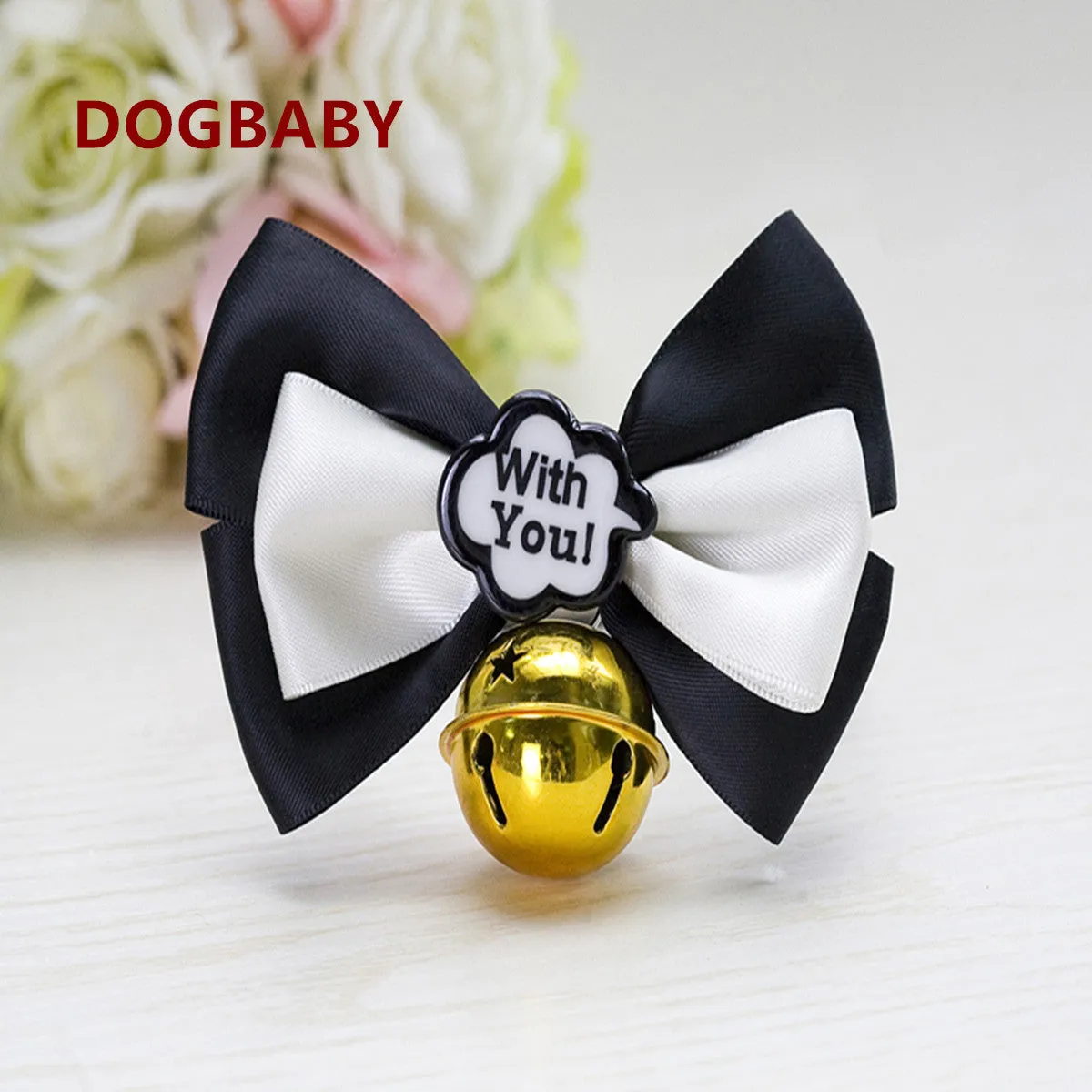 Pet collar bells bow tie cute pet supplies