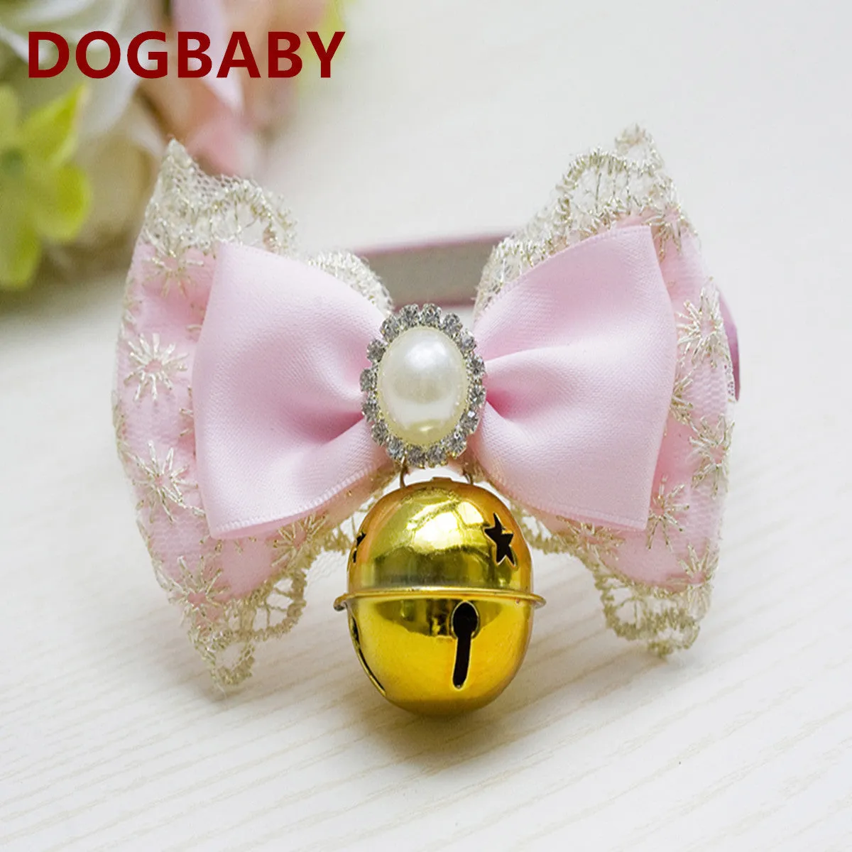 Pet collar bells bow tie cute pet supplies