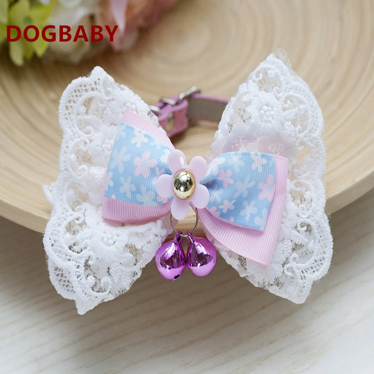 Pet collar bells bow tie cute pet supplies
