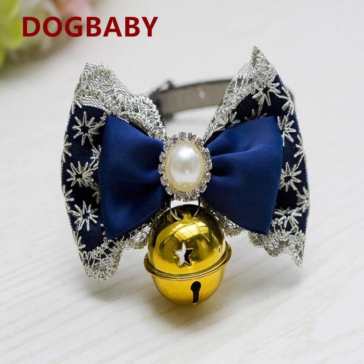 Pet collar bells bow tie cute pet supplies