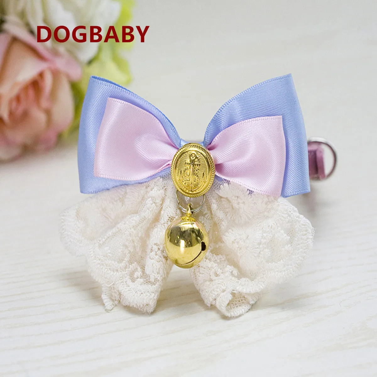 Pet collar bells bow tie cute pet supplies