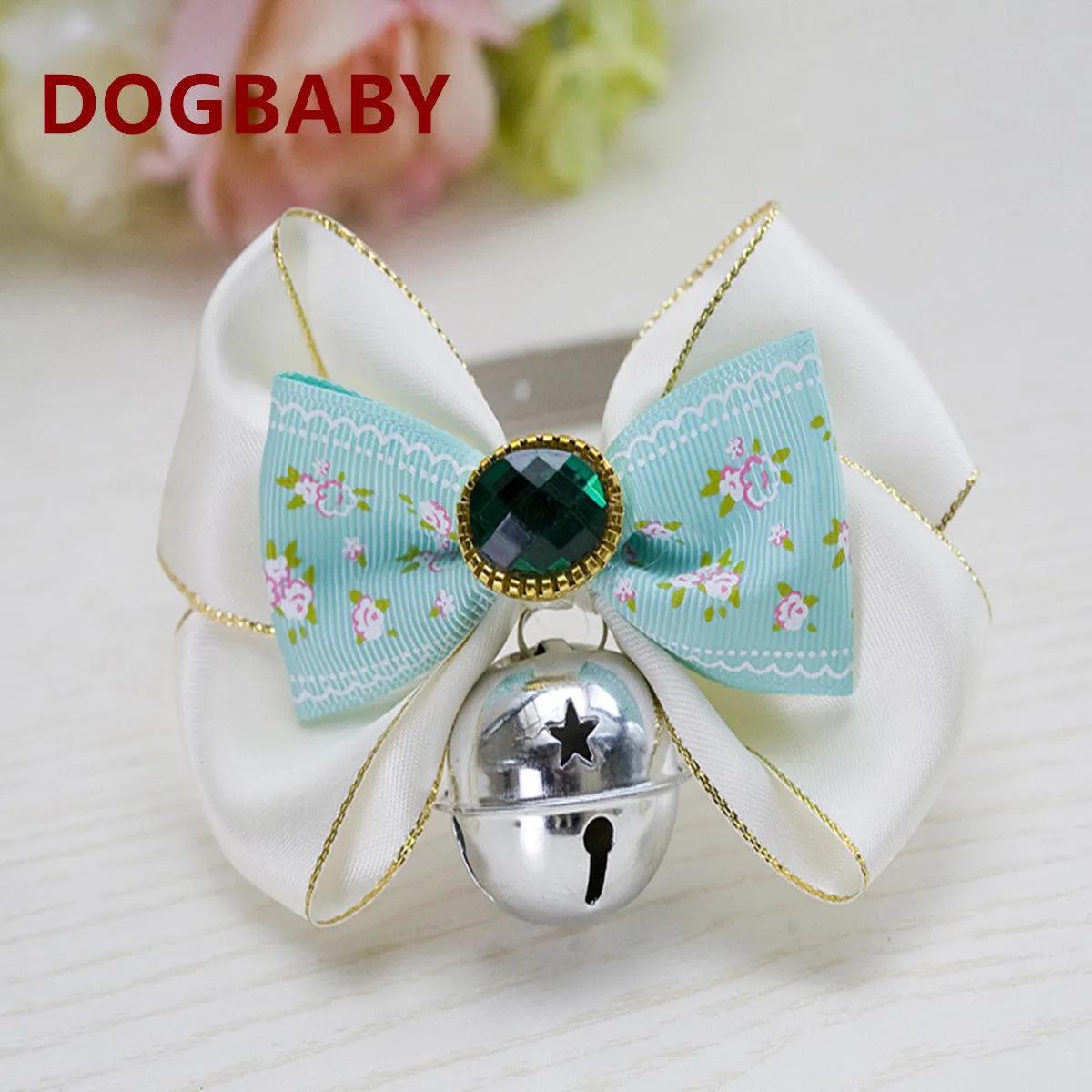 Pet collar bells bow tie cute pet supplies
