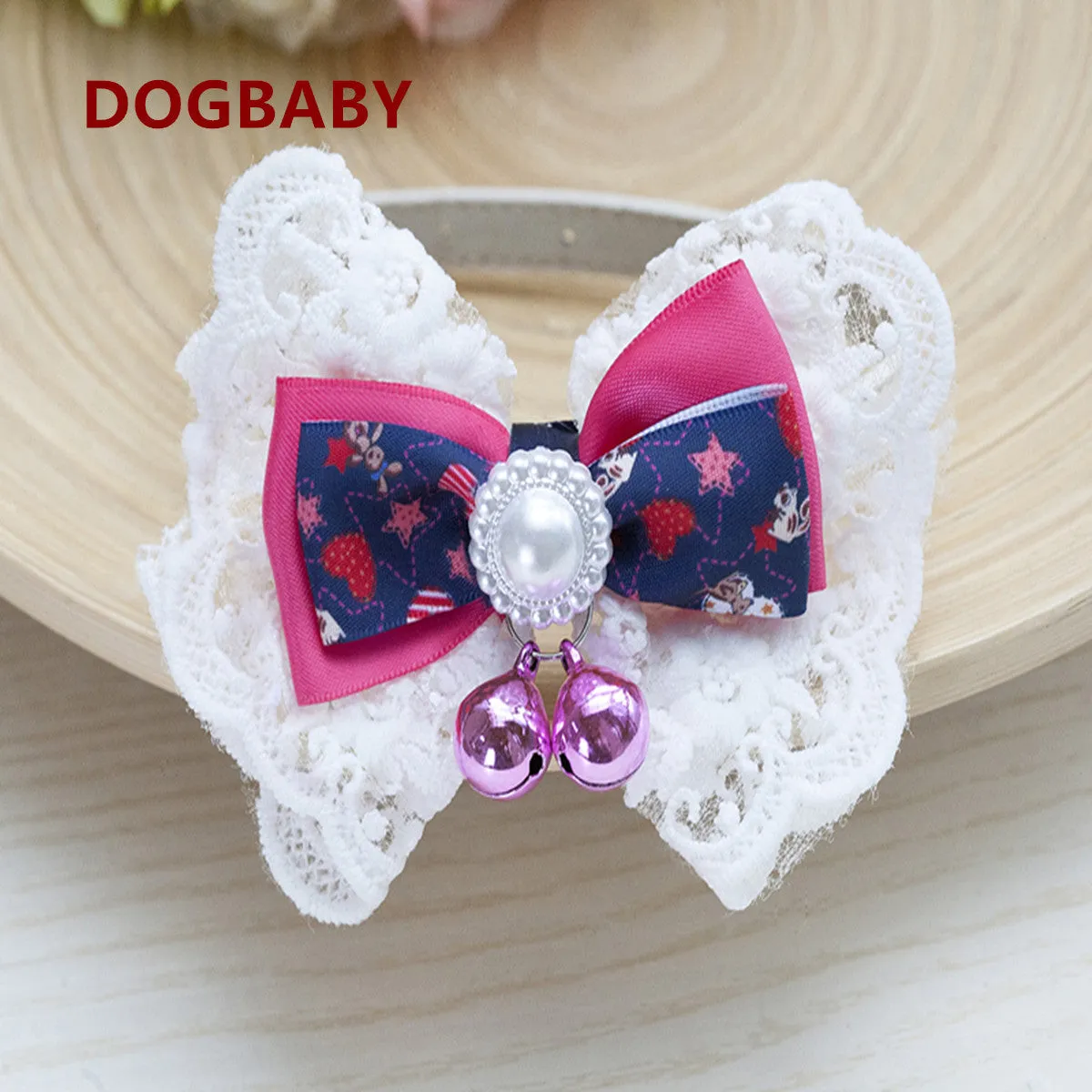Pet collar bells bow tie cute pet supplies