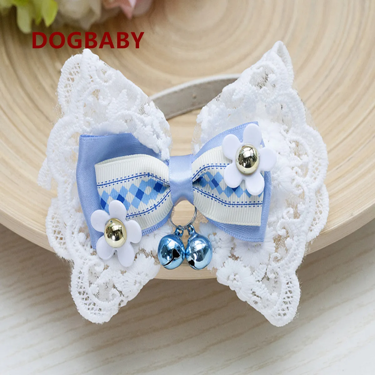 Pet collar bells bow tie cute pet supplies
