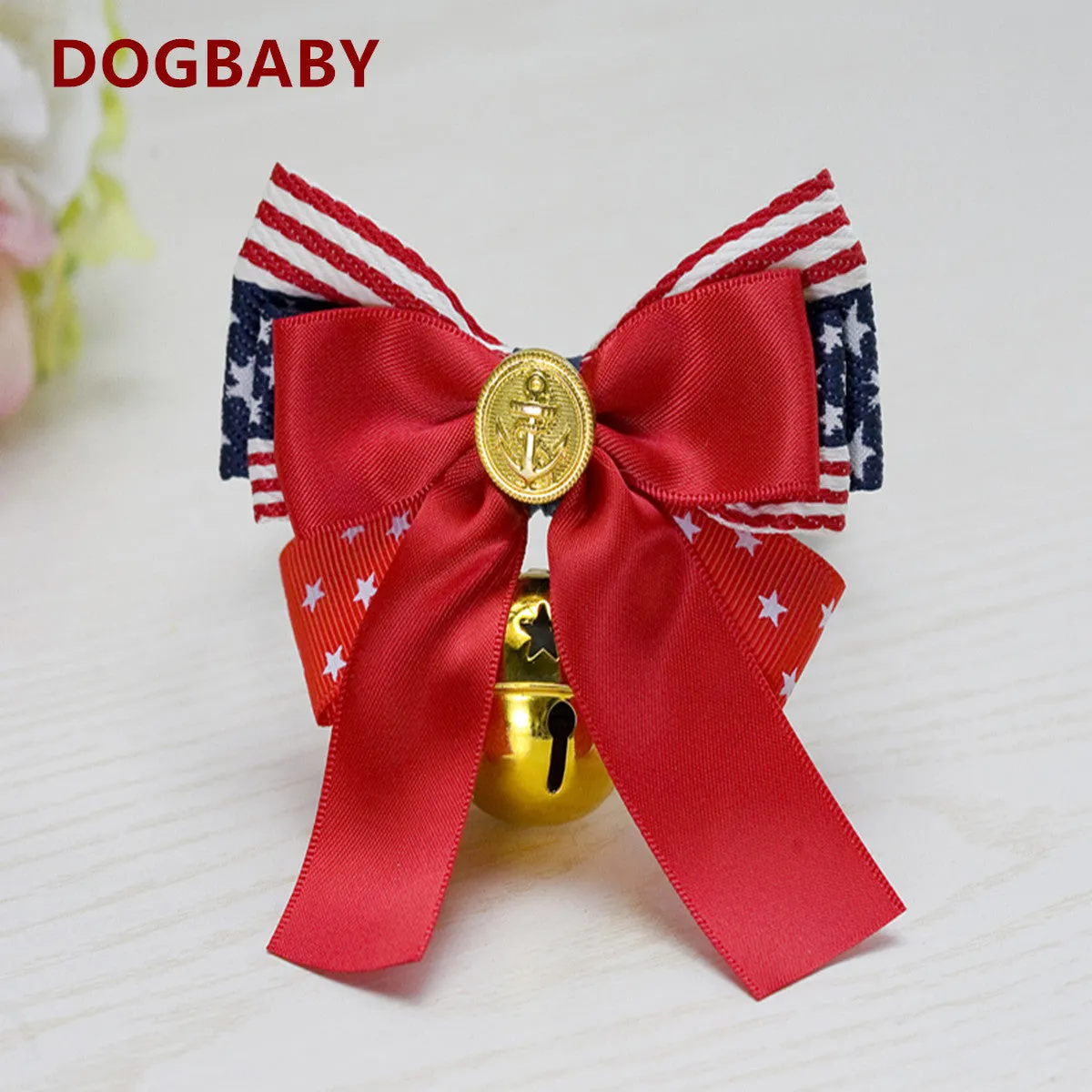Pet collar bells bow tie cute pet supplies