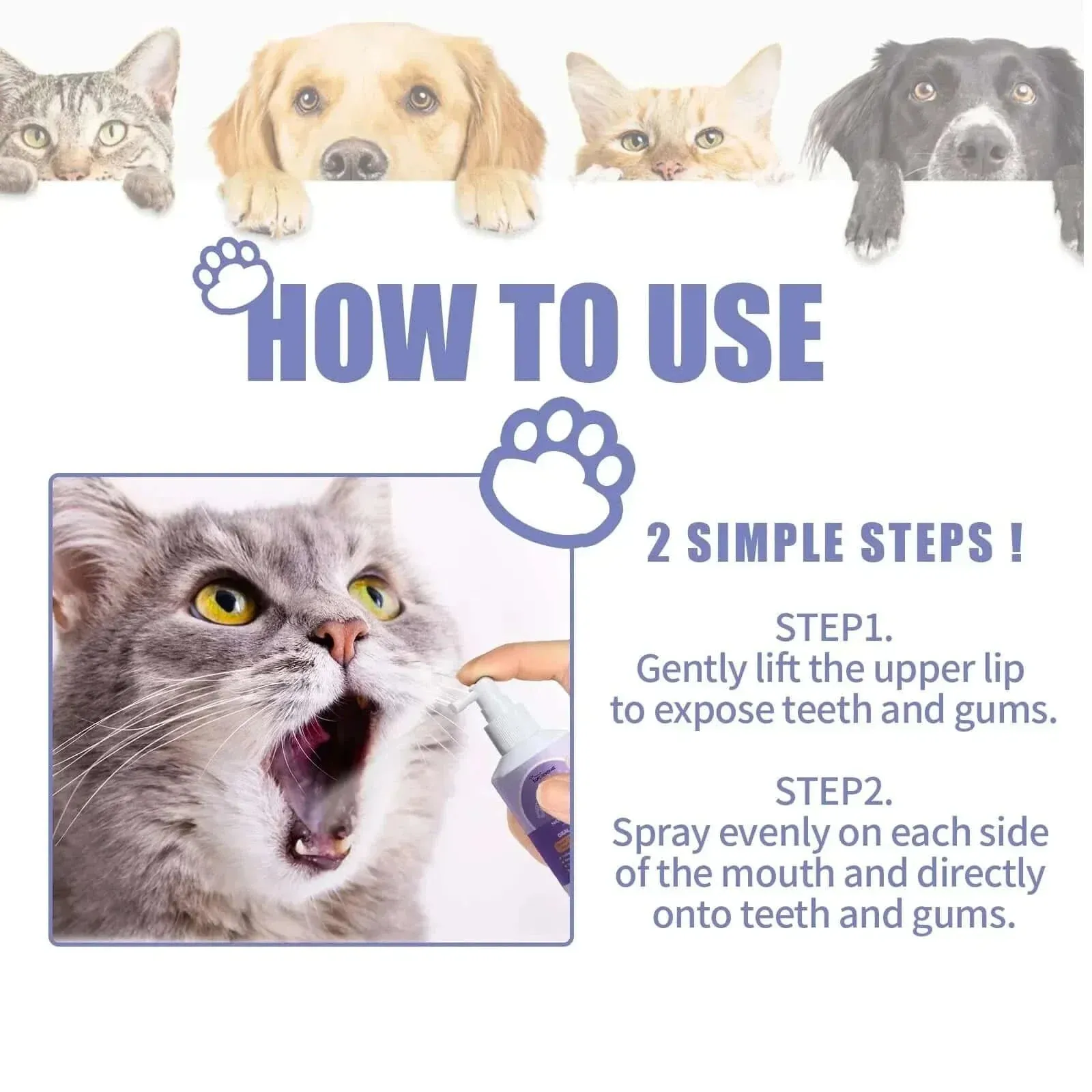 Pet Dental Spray: Fresh Breath and Sparkling Teeth for Dogs and Cats!