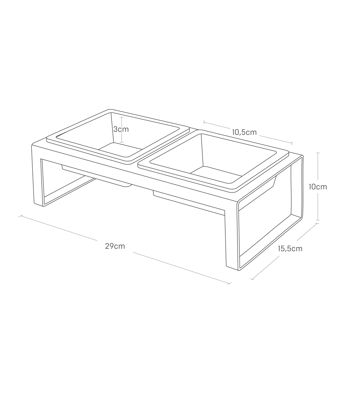 Pet Food Bowls with Stand