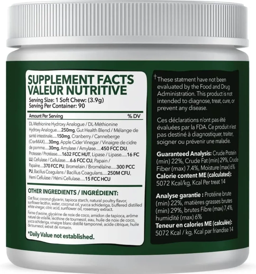 Petpal Green Grass Urine Soft Chew Dog Treat Supplement