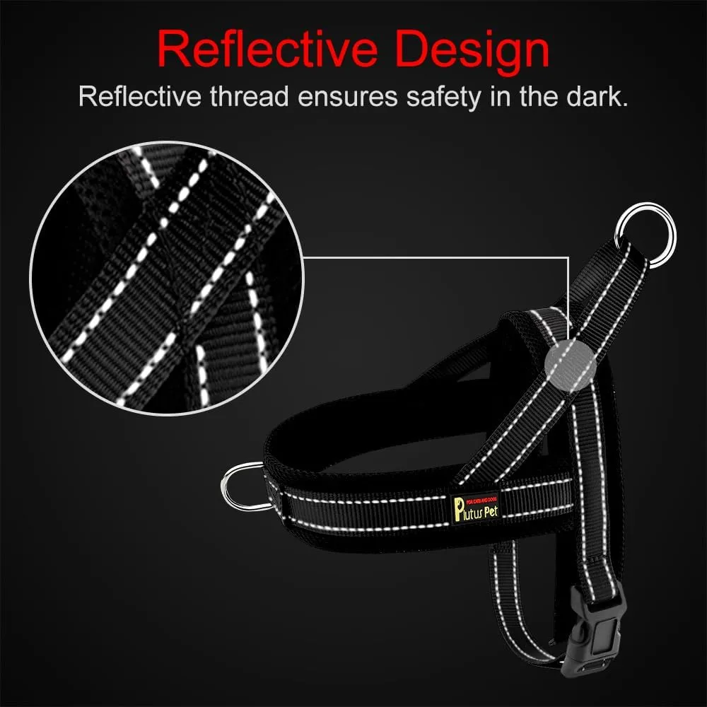 Plutus Pet No Pull Dog Harness with Breathable Mesh Padded, Adjustable Reflective Escape Proof Dog Harness, Quick Fit Dog Vest Harness for Small Medium Large Dogs(XS, Orange)