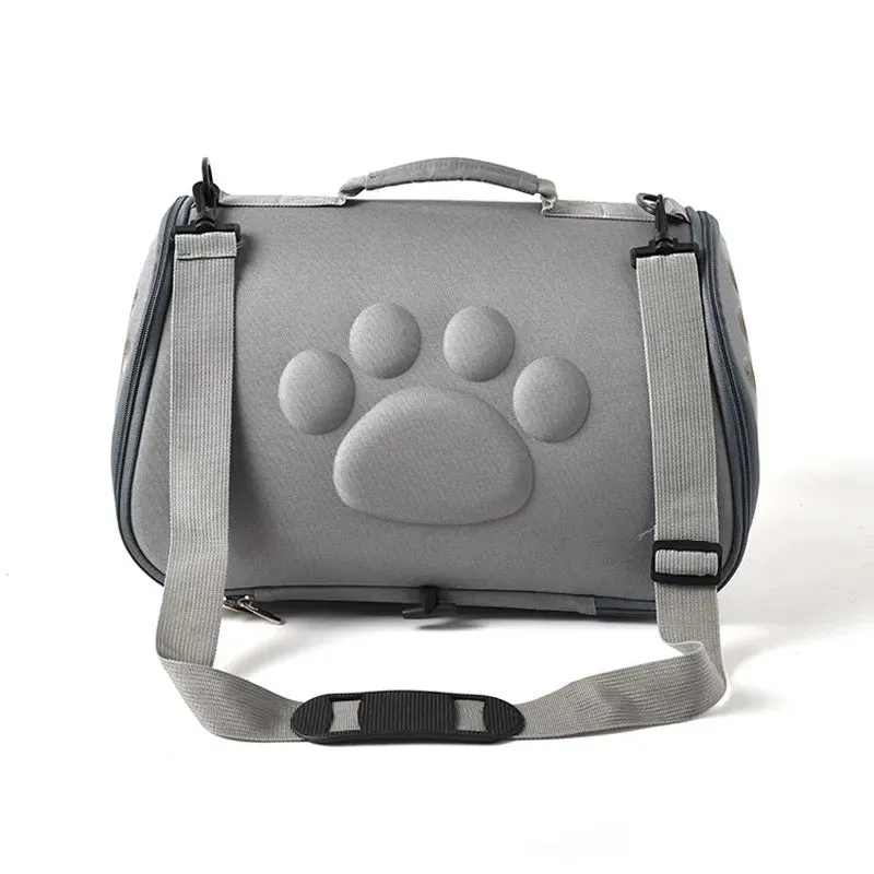 Pure Color Travel Pet Bag Carrier - Breathable Folding Cat Bag, Small Dog Outdoor Single Shoulder Bag, Pet Carrying Solution