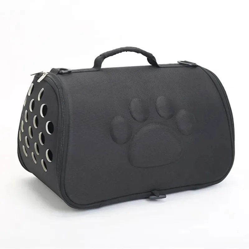 Pure Color Travel Pet Bag Carrier - Breathable Folding Cat Bag, Small Dog Outdoor Single Shoulder Bag, Pet Carrying Solution