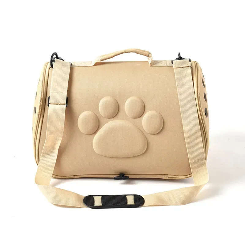 Pure Color Travel Pet Bag Carrier - Breathable Folding Cat Bag, Small Dog Outdoor Single Shoulder Bag, Pet Carrying Solution
