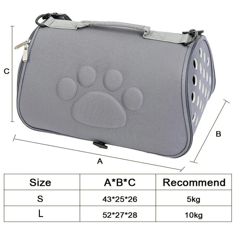 Pure Color Travel Pet Bag Carrier - Breathable Folding Cat Bag, Small Dog Outdoor Single Shoulder Bag, Pet Carrying Solution