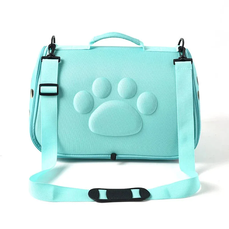 Pure Color Travel Pet Bag Carrier - Breathable Folding Cat Bag, Small Dog Outdoor Single Shoulder Bag, Pet Carrying Solution