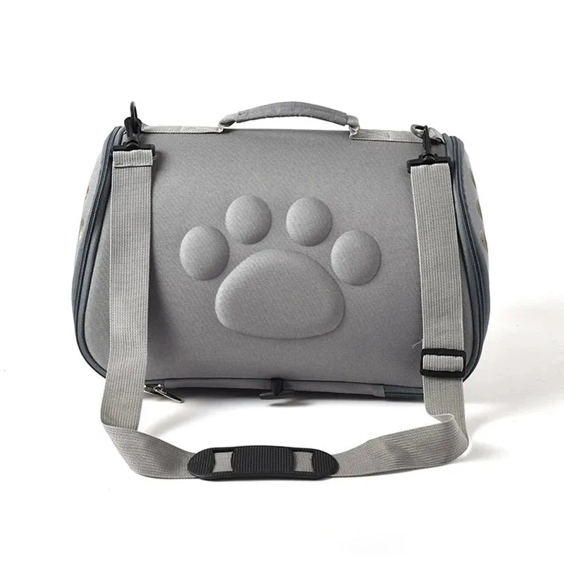 Pure Color Travel Pet Bag Carrier - Breathable Folding Cat Bag, Small Dog Outdoor Single Shoulder Bag, Pet Carrying Solution