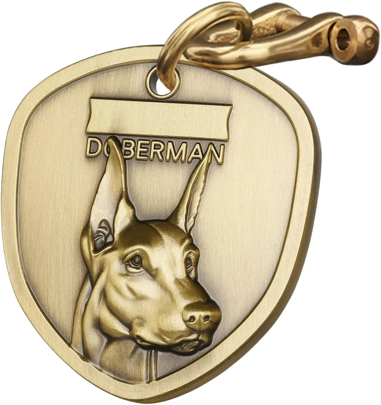 Pure Copper Pet ID Tags - 3D Relief Custom Dog Name Tags with Personalized Lettering on Front and Back, Up to 4 Lines of Text (Up to 25 Characters per Line)