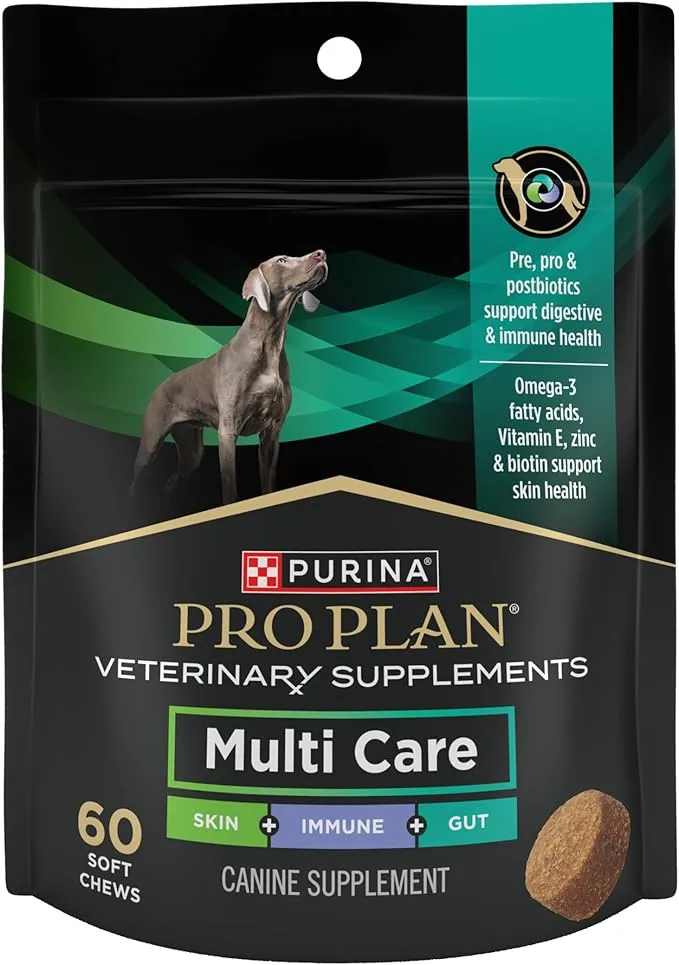 Purina Pro Plan Veterinary Supplements Multi Care Canine Supplement - 3 x 60ct Pouches (180 chews)