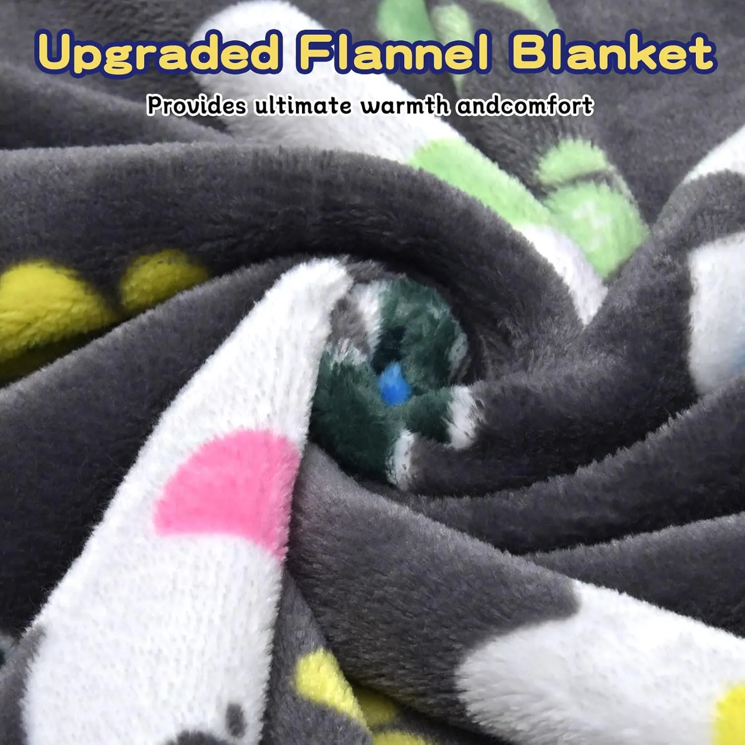 Rezutan Dog Blankets for Large Dogs,1 Pack 3 Dog Throw Blanket with Flannel Grey Cute Elephant Pattern and paw Prints,41x31 inches, Cat Blanket Puppy Pads Supplies Dog Products Stuff Essentials.