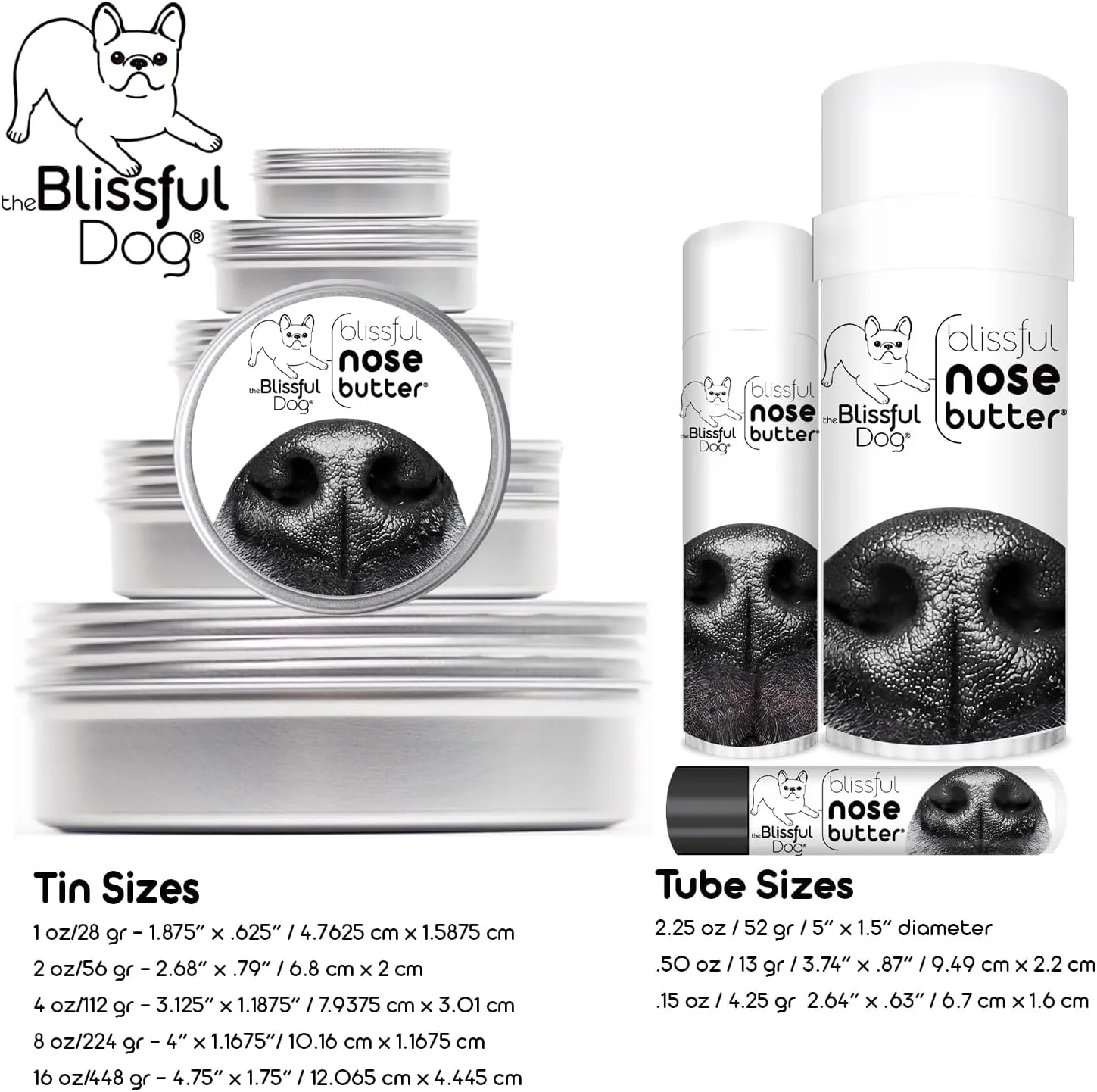 The Blissful Dog Xoloitzcuintli Nose Butter, Versatile Dog Nose Balm for Dry Nose, Handcrafted Nose Moisturizer, Easy-to-Apply Dog Essentials, Unscented, 0.15 oz.