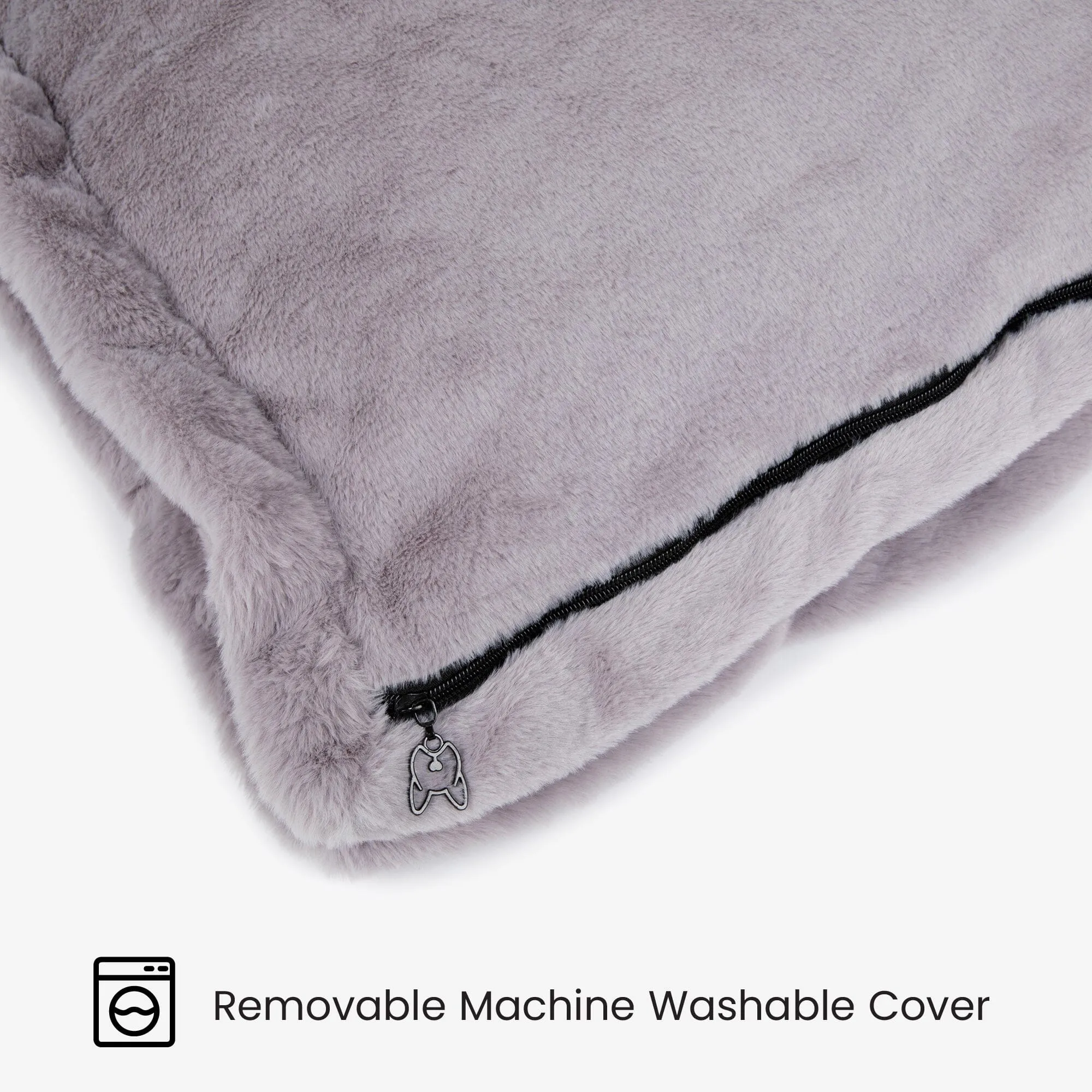The Super Cloud Large Pillow Bed in Pearl River Gray