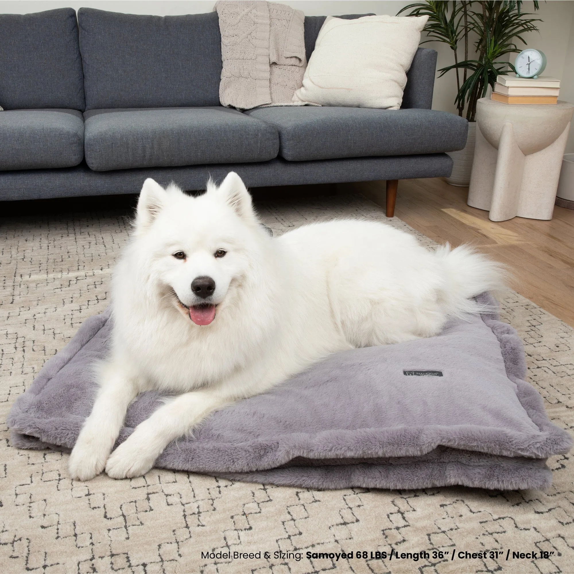 The Super Cloud Large Pillow Bed in Pearl River Gray
